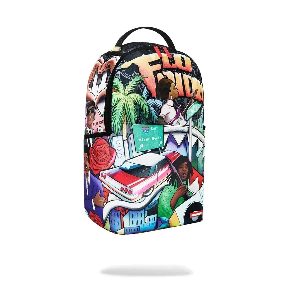 Sprayground Flo Rida Back Tattoo Backpack Unisex Multi Graphic Top Handle SPR382
